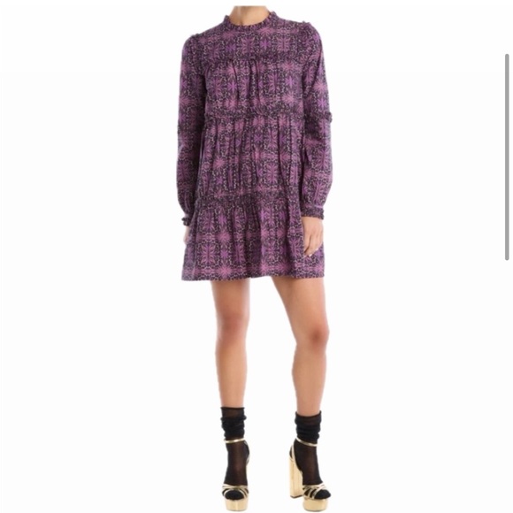NWT new Allison New York Sandra Dress - Plum Kaleidoscope - Picture 3 of 9